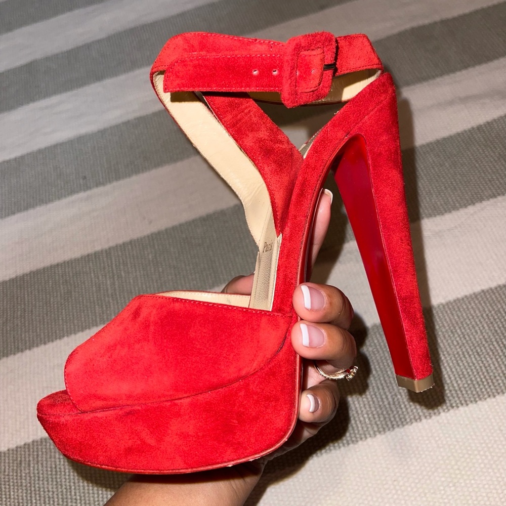 Christian Louboutin Louloudancing 140 Red Suede